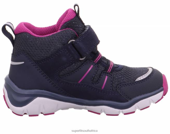 SPORT5 - Sneakers high with Velcro Fastener Babies Blue/Pink NLL0388 Superfit High Sneakers