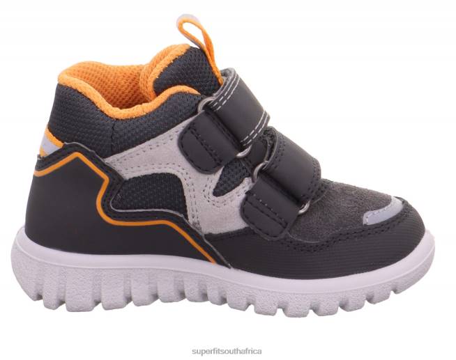 SPORT7 MINI - Sneakers high with Velcro Fastener Babies Grey/Orange NLL0365 Superfit High Sneakers