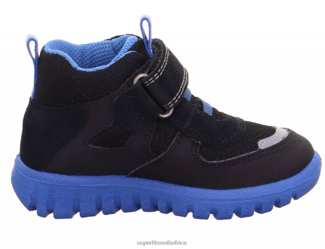 SPORT7 MINI - Sneakers low with Velcro Fastener Babies Black/Light Blue NLL0380 Superfit Low Sneakers