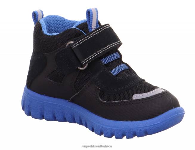 SPORT7 MINI - Sneakers low with Velcro Fastener Babies Black/Light Blue NLL0380 Superfit Low Sneakers