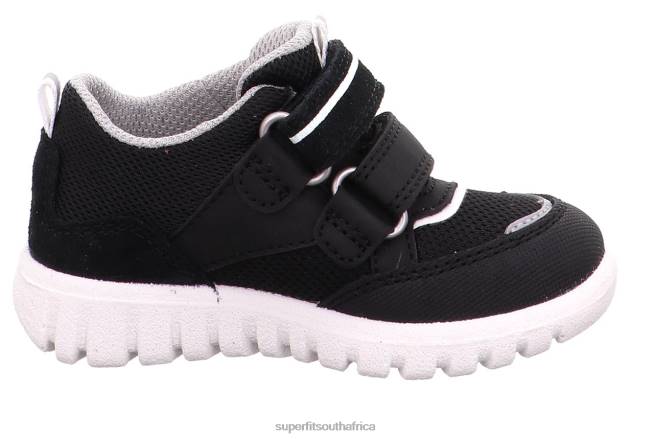 SPORT7 MINI - Sneakers low with Velcro Fastener Babies Black/White NLL0360 Superfit Low Sneakers