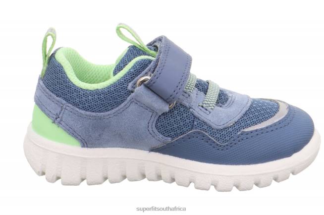 SPORT7 MINI - Sneakers low with Velcro Fastener Babies Blue/Light Green NLL0329 Superfit Low Sneakers