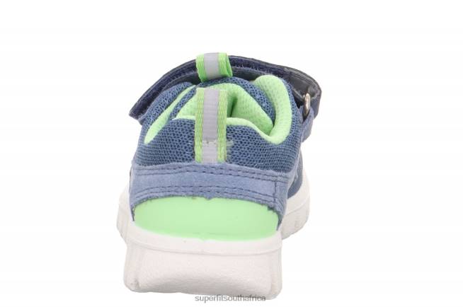 SPORT7 MINI - Sneakers low with Velcro Fastener Babies Blue/Light Green NLL0329 Superfit Low Sneakers