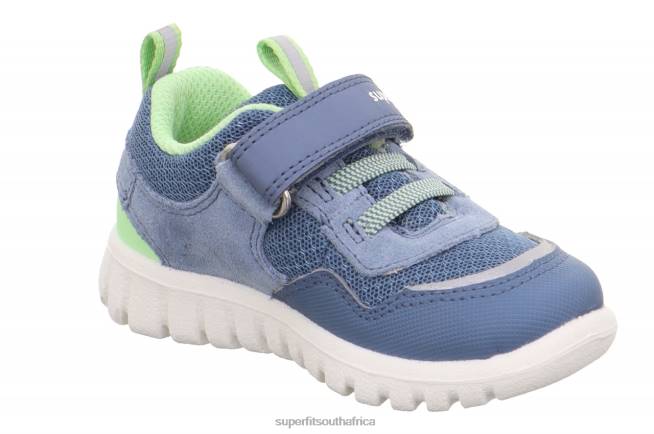 SPORT7 MINI - Sneakers low with Velcro Fastener Babies Blue/Light Green NLL0329 Superfit Low Sneakers