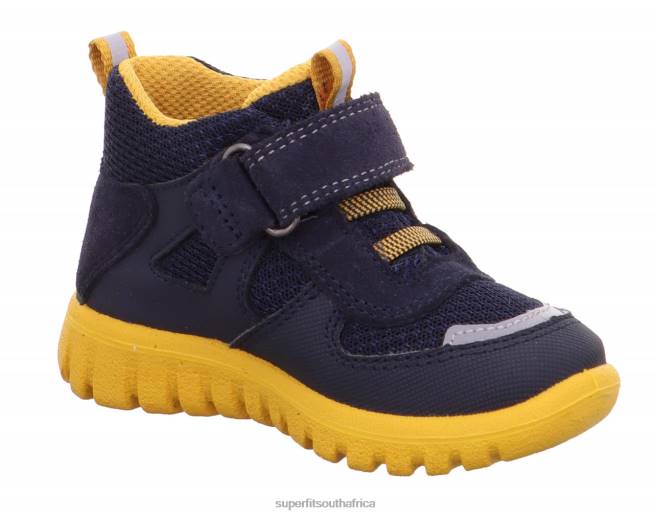 SPORT7 MINI - Sneakers low with Velcro Fastener Babies Blue/Yellow NLL0423 Superfit Low Sneakers