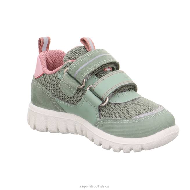 SPORT7 MINI - Sneakers low with Velcro Fastener Babies Light Green/Pink NLL0243 Superfit Low Sneakers