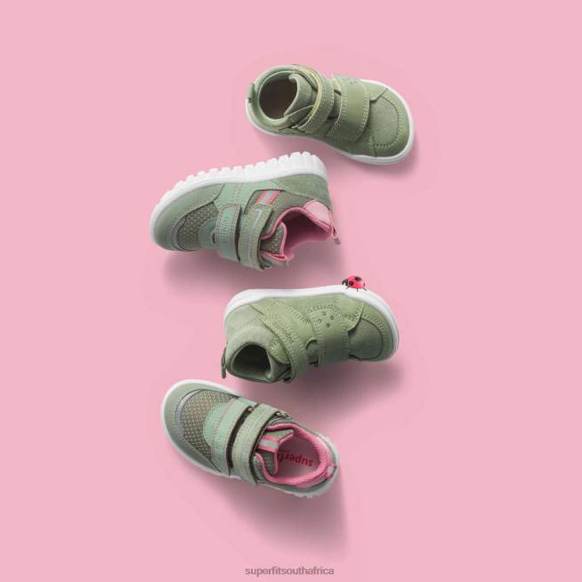 SPORT7 MINI - Sneakers low with Velcro Fastener Babies Light Green/Pink NLL0243 Superfit Low Sneakers