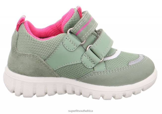 SPORT7 MINI - Sneakers low with Velcro Fastener Babies Light Green/Pink NLL0267 Superfit Low Sneakers