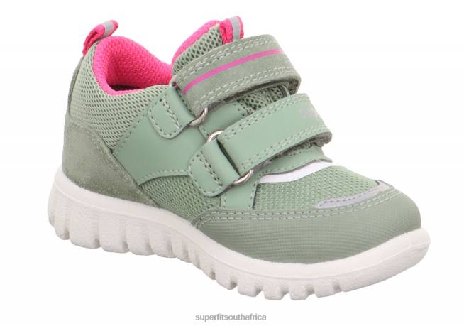 SPORT7 MINI - Sneakers low with Velcro Fastener Babies Light Green/Pink NLL0267 Superfit Low Sneakers