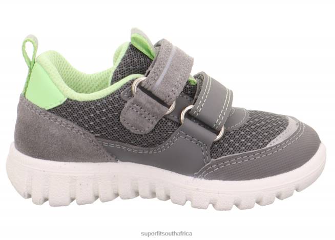 SPORT7 MINI - Sneakers low with Velcro Fastener Babies Light Grey/Light Green NLL0361 Superfit Low Sneakers