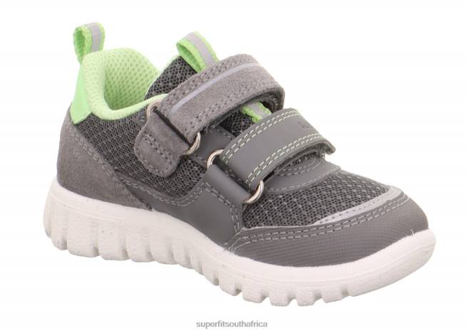 SPORT7 MINI - Sneakers low with Velcro Fastener Babies Light Grey/Light Green NLL0361 Superfit Low Sneakers