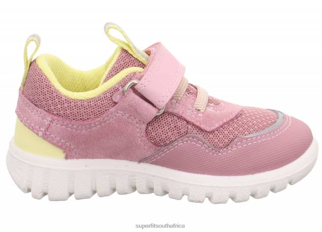 SPORT7 MINI - Sneakers low with Velcro Fastener Babies Pink/Yellow NLL0290 Superfit Low Sneakers