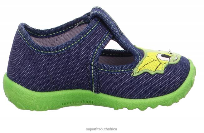 SPOTTY - Slipper with Velcro Fastener Babies Blue/Green NLL079 Superfit Slippers