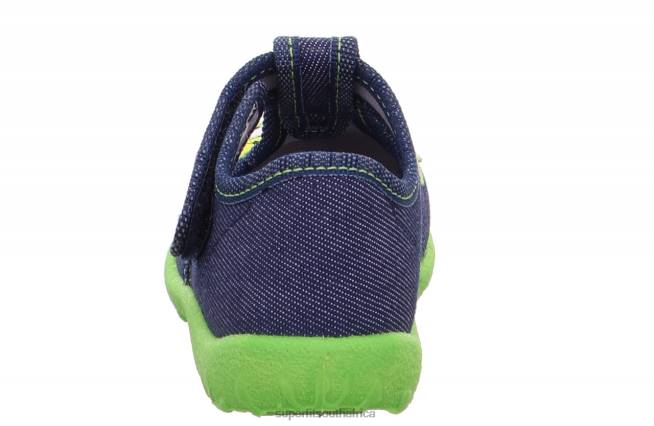 SPOTTY - Slipper with Velcro Fastener Babies Blue/Green NLL079 Superfit Slippers