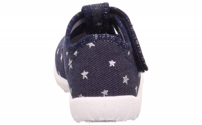 SPOTTY - Slipper with Velcro Fastener Babies Blue/Silver NLL045 Superfit Slippers