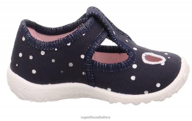 SPOTTY - Slipper with Velcro Fastener Babies Dark Blue/Silver NLL093 Superfit Slippers