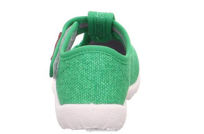 SPOTTY - Slipper with Velcro Fastener Babies Green/White NLL016 Superfit Slippers