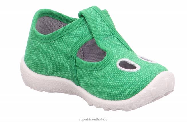 SPOTTY - Slipper with Velcro Fastener Babies Green/White NLL016 Superfit Slippers