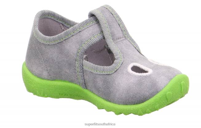 SPOTTY - Slipper with Velcro Fastener Babies Grey NLL01 Superfit Slippers