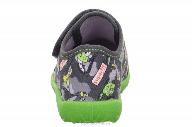 SPOTTY - Slipper with Velcro Fastener Babies Grey/Multicoloured NLL084 Superfit Slippers