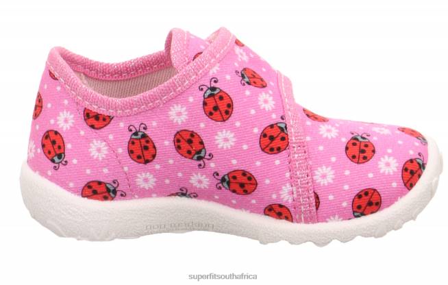 SPOTTY - Slipper with Velcro Fastener Babies Pink/Multi Coloure NLL024 Superfit Slippers