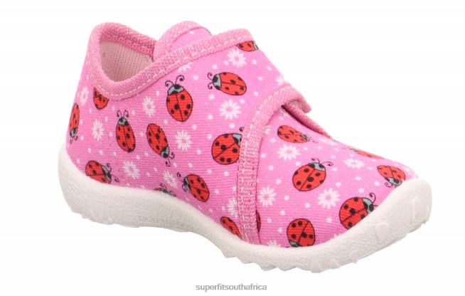 SPOTTY - Slipper with Velcro Fastener Babies Pink/Multi Coloure NLL024 Superfit Slippers