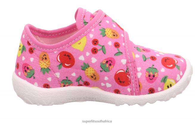 SPOTTY - Slipper with Velcro Fastener Babies Pink/Multi Coloure NLL074 Superfit Slippers