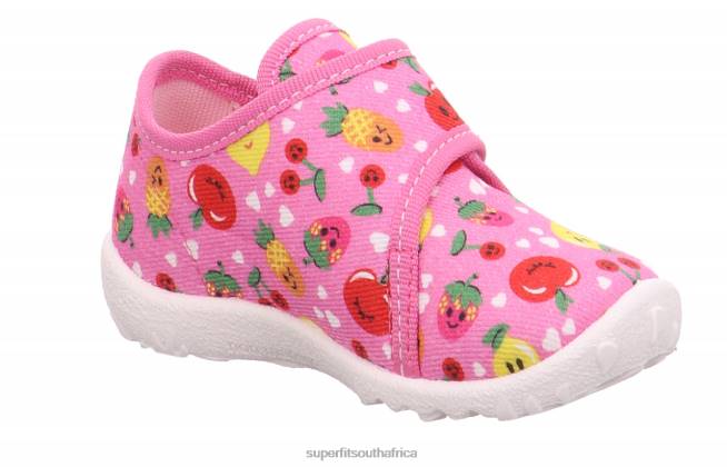 SPOTTY - Slipper with Velcro Fastener Babies Pink/Multi Coloure NLL074 Superfit Slippers