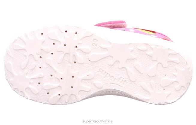 SPOTTY - Slipper with Velcro Fastener Babies Pink/Multi Coloure NLL074 Superfit Slippers