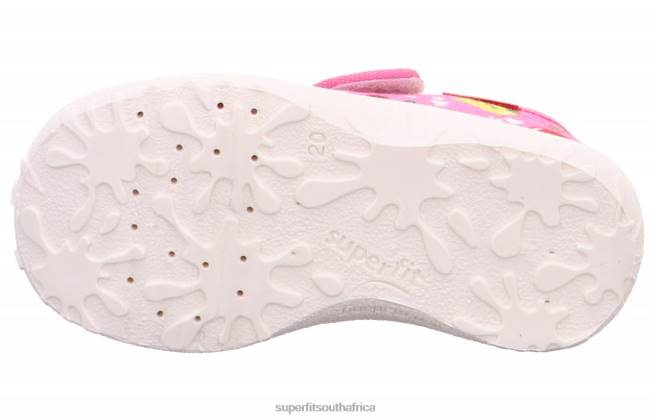 SPOTTY - Slipper with Velcro Fastener Babies Pink/Multi Coloure NLL074 Superfit Slippers