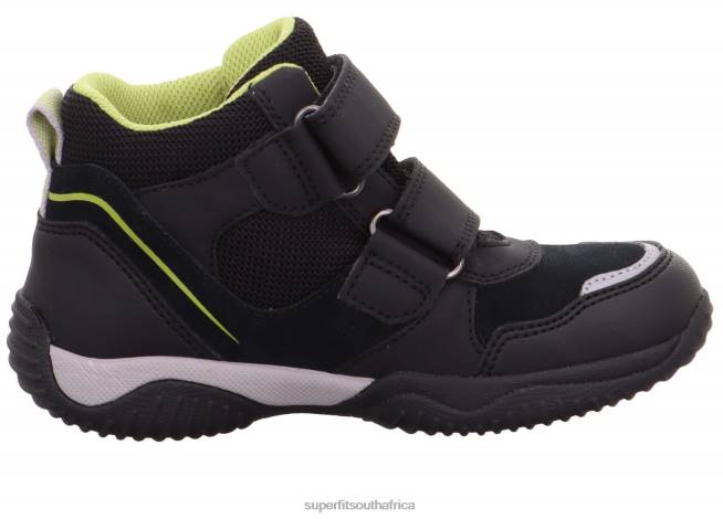 STORM - Sneakers high with Velcro Fastener Toddlers Black/Light Green NLL0860 Superfit High Sneakers