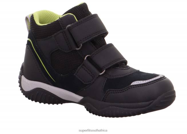 STORM - Sneakers high with Velcro Fastener Toddlers Black/Light Green NLL0860 Superfit High Sneakers