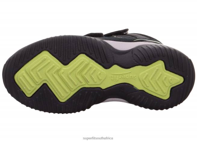 STORM - Sneakers high with Velcro Fastener Toddlers Black/Light Green NLL0860 Superfit High Sneakers