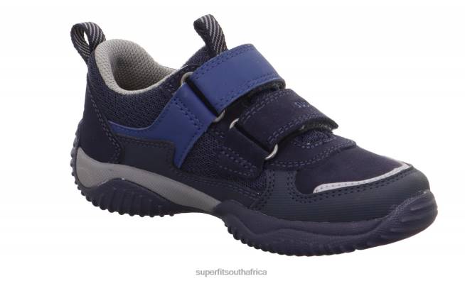 STORM - Sneakers low with Velcro Fastener Toddlers Blue/Light grey NLL0823 Superfit Low Sneakers