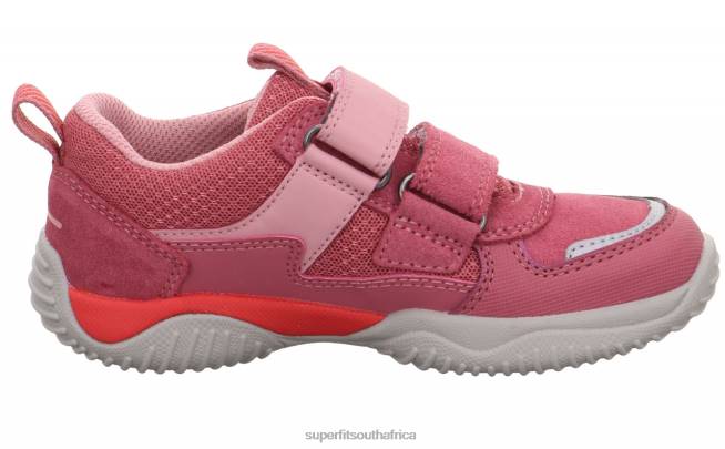 STORM - Sneakers low with Velcro Fastener Toddlers Pink/Red NLL0806 Superfit Low Sneakers