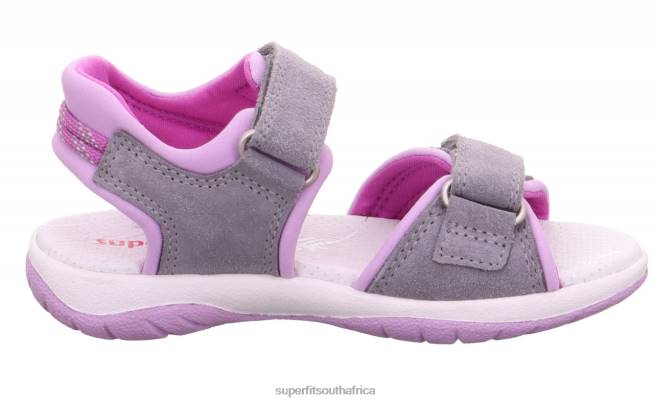 SUNNY - Sandal with Velcro Fastener Toddlers Light Grey/Purple NLL0638 Superfit Sandals