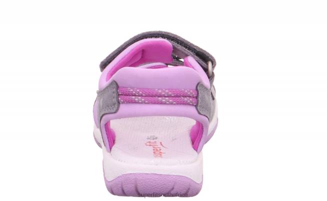 SUNNY - Sandal with Velcro Fastener Toddlers Light Grey/Purple NLL0638 Superfit Sandals