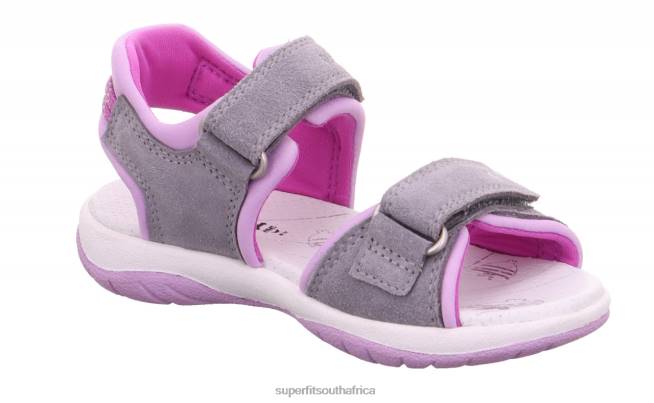 SUNNY - Sandal with Velcro Fastener Toddlers Light Grey/Purple NLL0638 Superfit Sandals