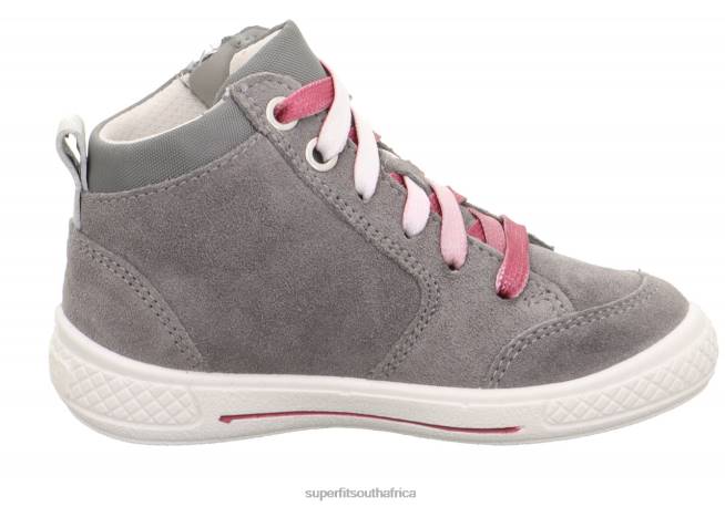 TENSY - Sneakers high with Zip Toddlers Light Grey NLL0827 Superfit High Sneakers