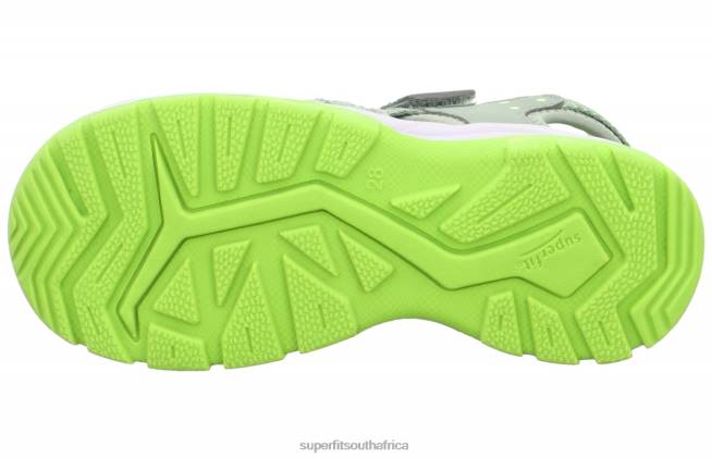 TORNADO LIGHT - Sandal with Velcro Fastener Toddlers Light Green/Yellow NLL0687 Superfit Sandals