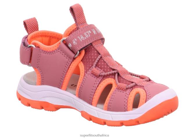 TORNADO LIGHT - Sandal with Velcro Fastener Toddlers Pink/Orange NLL0664 Superfit Sandals