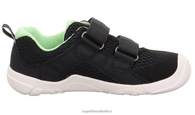 TRACE - Sneakers low with Velcro Fastener Babies Black/Light Green NLL0546 Superfit Low Sneakers