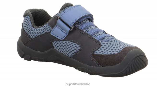 TRACE - Sneakers low with Velcro Fastener Babies Blue/Grey NLL0544 Superfit Low Sneakers