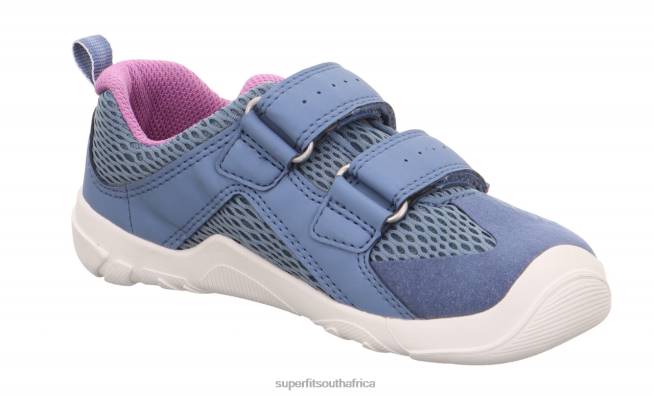 TRACE - Sneakers low with Velcro Fastener Babies Blue/Purple NLL0547 Superfit Low Sneakers