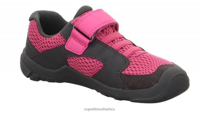 TRACE - Sneakers low with Velcro Fastener Babies Pink/Grey NLL0545 Superfit Low Sneakers