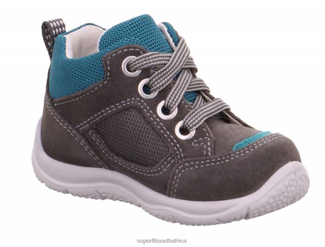 UNIVERSE - Sneakers low with Lacing Babies Grey/Green NLL0366 Superfit Low Sneakers