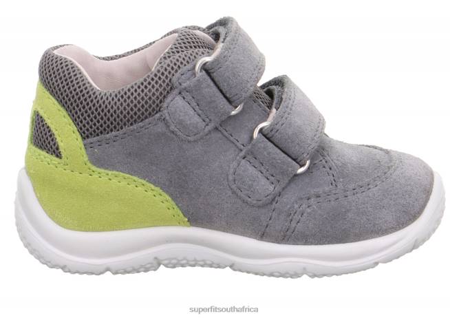 UNIVERSE - Sneakers low with Velcro Fastener Babies Grey/Green NLL0311 Superfit Low Sneakers