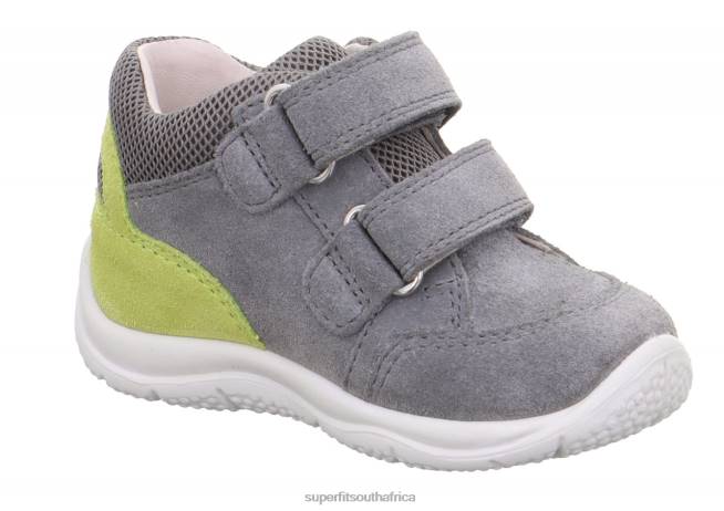 UNIVERSE - Sneakers low with Velcro Fastener Babies Grey/Green NLL0311 Superfit Low Sneakers