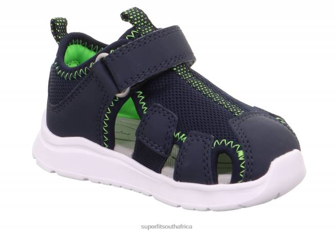 WAVE - Sandal with Velcro Fastener Babies Blue/Light Green NLL0228 Superfit Sandals