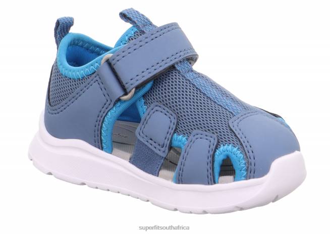 WAVE - Sandal with Velcro Fastener Babies Blue/Turquoise NLL0175 Superfit Sandals